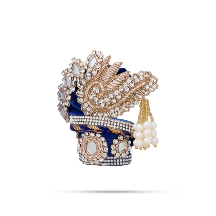 Crown - 3.5 x 4 Inches | Decorative Kireedam/ Kiridam/ Pagdi Turban for Deity Alangaram