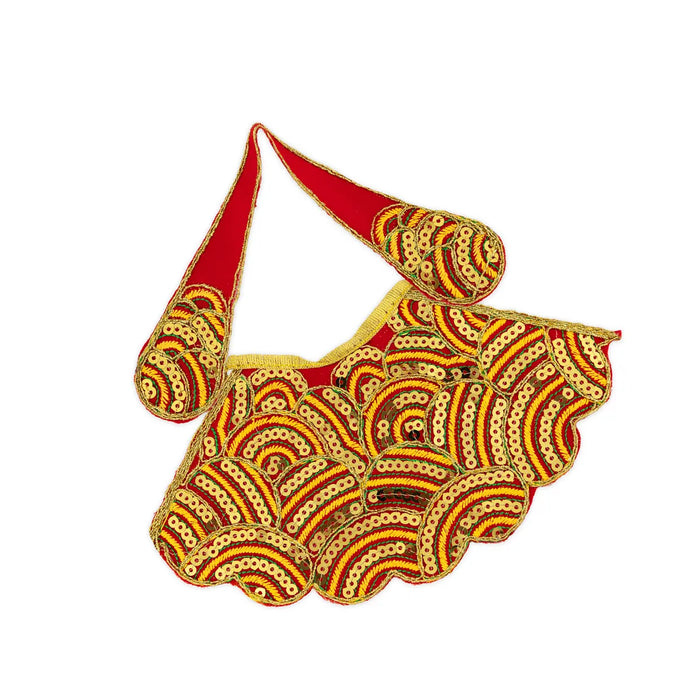 Devi Dress - 4.25 Inches | Mata Dress/ Lehenga Patka/ Traditional Design Devi Vastra For Deity/ Assorted Colour