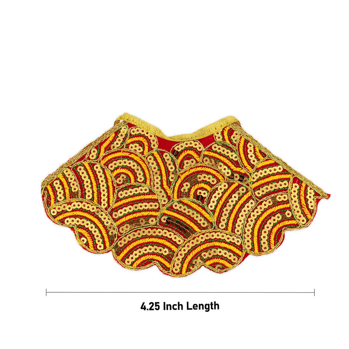 Devi Dress - 4.25 Inches | Mata Dress/ Lehenga Patka/ Traditional Design Devi Vastra For Deity/ Assorted Colour