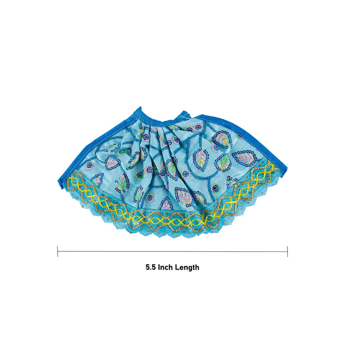 Devi Dress - 5.5 Inches | Mata Rani Poshak/ Lehenga Patka/ Decorative Amman Pavadai For Deity