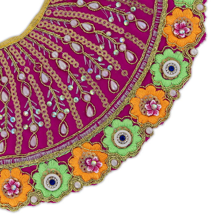 Devi Dress - 5 Inches | Mata Rani Poshak/ Lehenga Patka/ Embroidery Amman Pavadai/ Assorted Colour