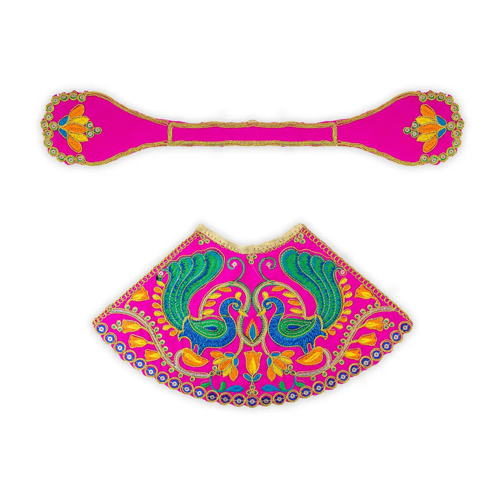 Devi Dress - 5.75 Inches | Mata Dress/ Lehenga Patka/ Traditional Design Devi Vastra For Deity/ Assorted Colour