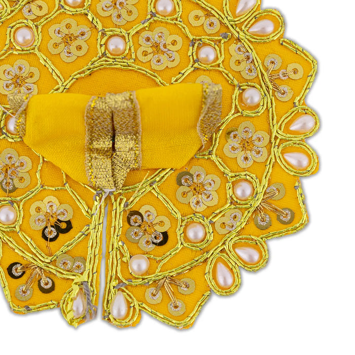 Krishna Dress - 4 Inches | Embroidery Design Laddu Gopal Ji Dress/ Kanha Ji Poshak For Deity/ Assorted Colour