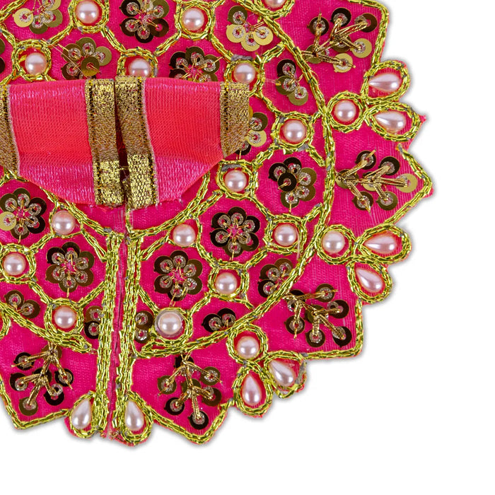 Krishna Dress - 3.75 X 5 Inches | Embroidery Design Kanha Ji Dress/ Laddu Gopal Ji Dress for Deity