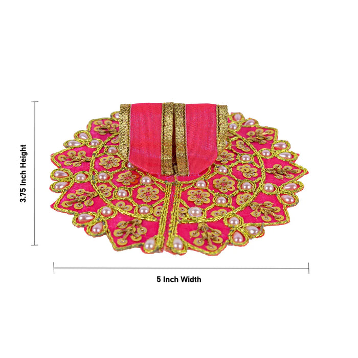 Krishna Dress - 3.75 X 5 Inches | Embroidery Design Kanha Ji Dress/ Laddu Gopal Ji Dress for Deity