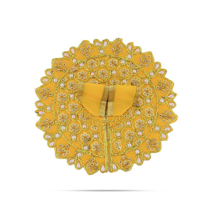 Krishna Dress - 6.25 Inches | Embroidery Design Kanha Ji Dress/ Laddu Gopal Ji Vastra For Deity Decor