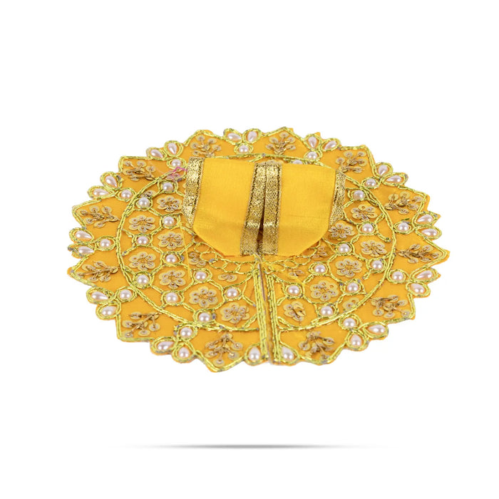 Krishna Dress - 6.25 Inches | Embroidery Design Kanha Ji Dress/ Laddu Gopal Ji Vastra For Deity Decor