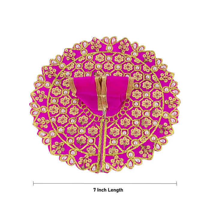 Krishna Dress - 7 Inches | Embroidery Design Kanha Ji Dress/ Laddu Gopal Ji Dress For Deity Decor