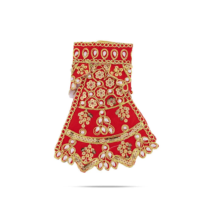 Hanuman Dress - 6 Inches | Embroidered Bajrang Bali Dress/ Hanuman Ji Vastra for Idol