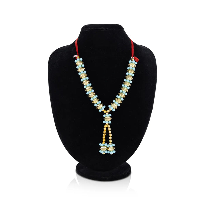 Artificial Mala - 8 Inches | Beaded God Idol Mala/ Decorative Pooja Mala for Deity Decor