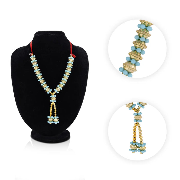 Artificial Mala - 8 Inches | Beaded God Idol Mala/ Decorative Pooja Mala for Deity Decor