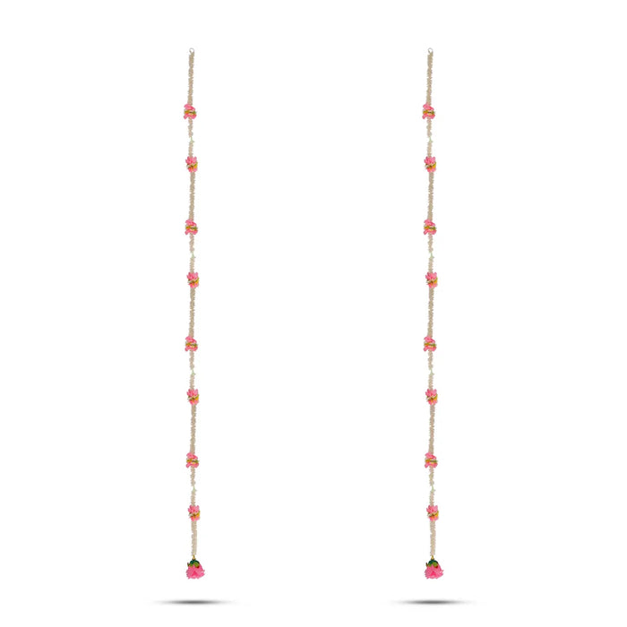 Side Toran Pair - 64 Inches | Artificial Flower Hanging/ Thoranam For Home Entrance & Festive Decor