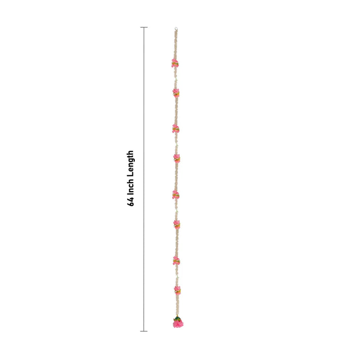 Side Toran Pair - 64 Inches | Artificial Flower Hanging/ Thoranam For Home Entrance & Festive Decor