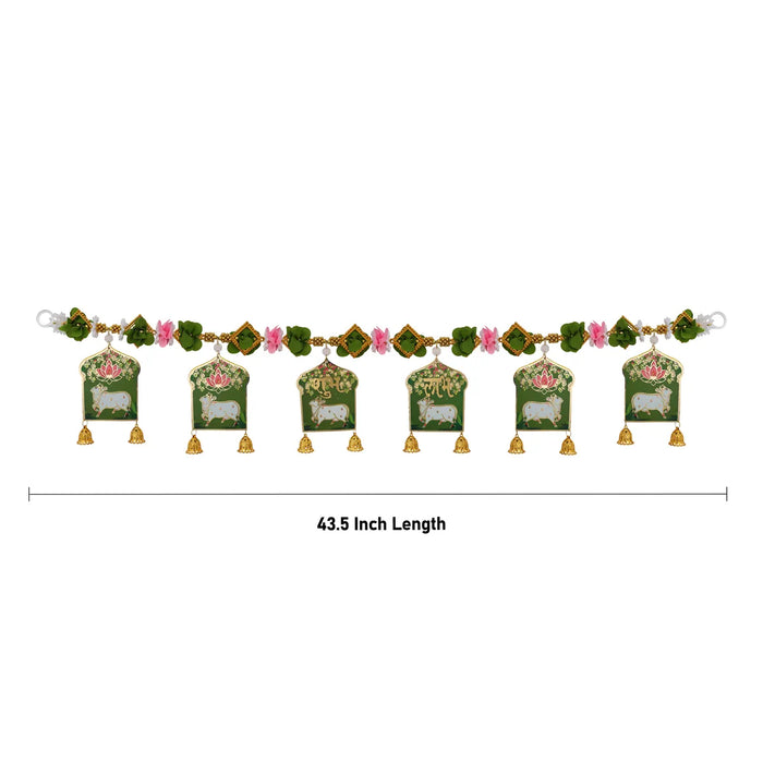 Toran - 43.5 Inches | Cow Design Thoranam/ Decorative Bandanwar For Home Entrance & Festive Decor