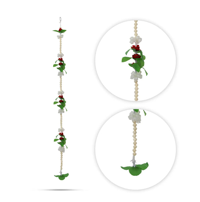 Side Toran Pair - 33 Inches | Artificial Flower Thoranam/ Door Hanging Bandanwar For Home Entrance Decor