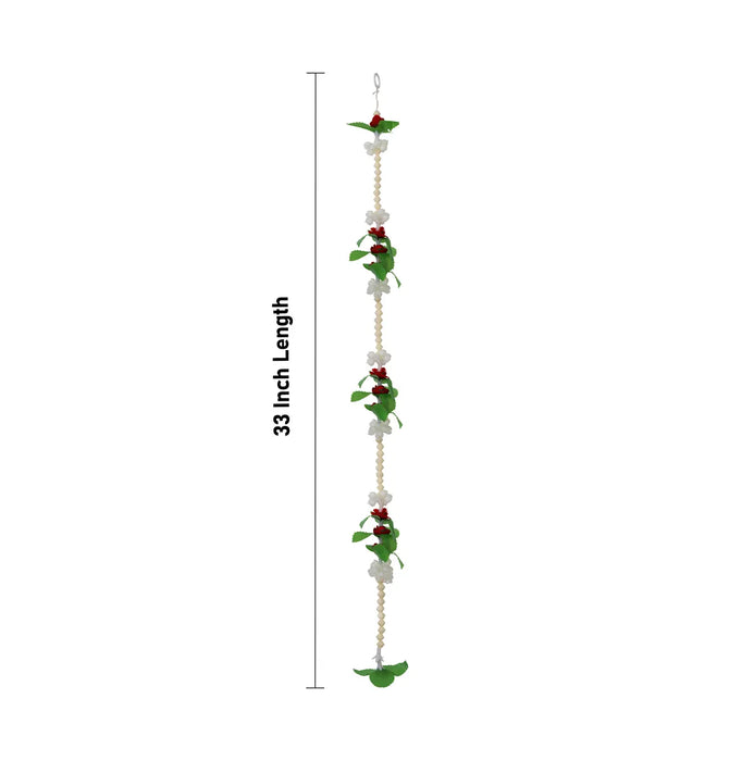 Side Toran Pair - 33 Inches | Artificial Flower Thoranam/ Door Hanging Bandanwar For Home Entrance Decor