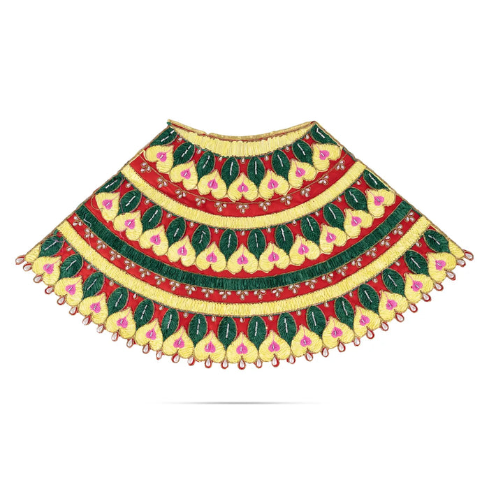 Durga Dress - 26 Inches | Embroidery Design Mata Rani Poshak/ Amman Pavadai for Deity Decor