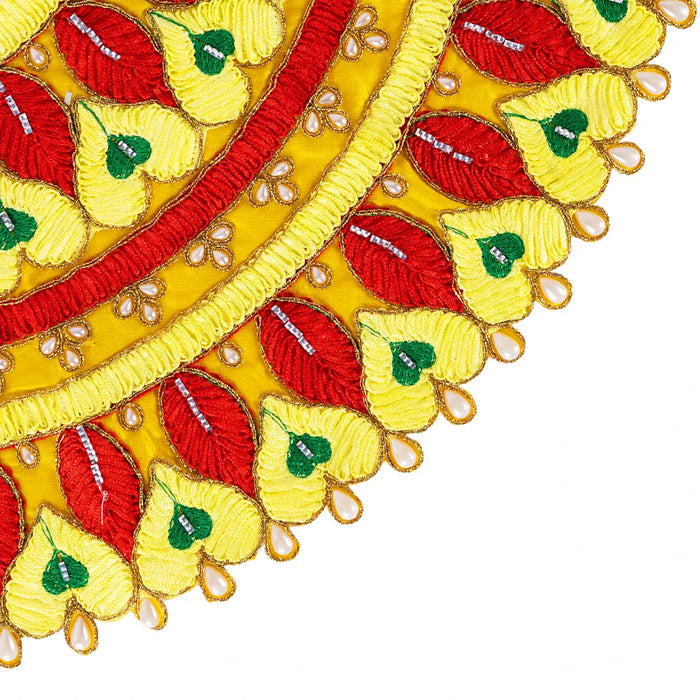 Durga Dress - 10 Inches | Embroidery Design Mata Rani Poshak/ Amman Pavadai for Deity/ Assorted Colour