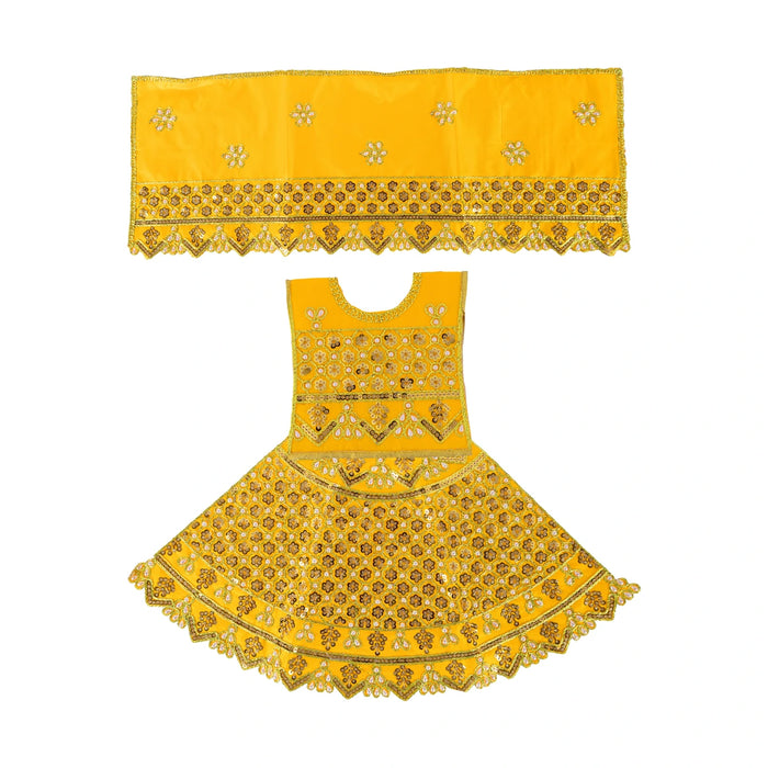 Durga Dress - 15 Inches | Mata Rani Poshak/ Amman Pavadai/ Stone & Embroidery Design/ Assorted Colour