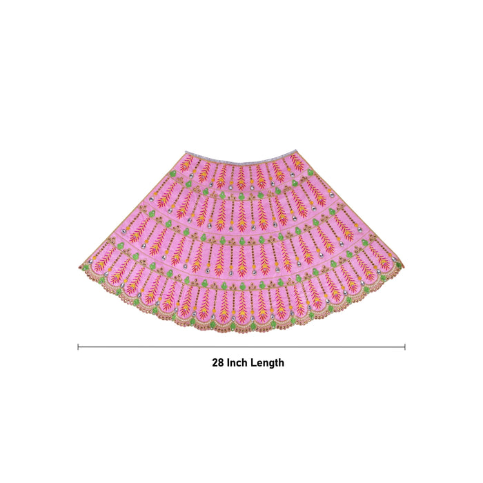 Durga Dress - 28 Inches | Mata Rani Poshak/ Lehenga Patka/ Embroidery Amman Pavadai/ Assorted Colour