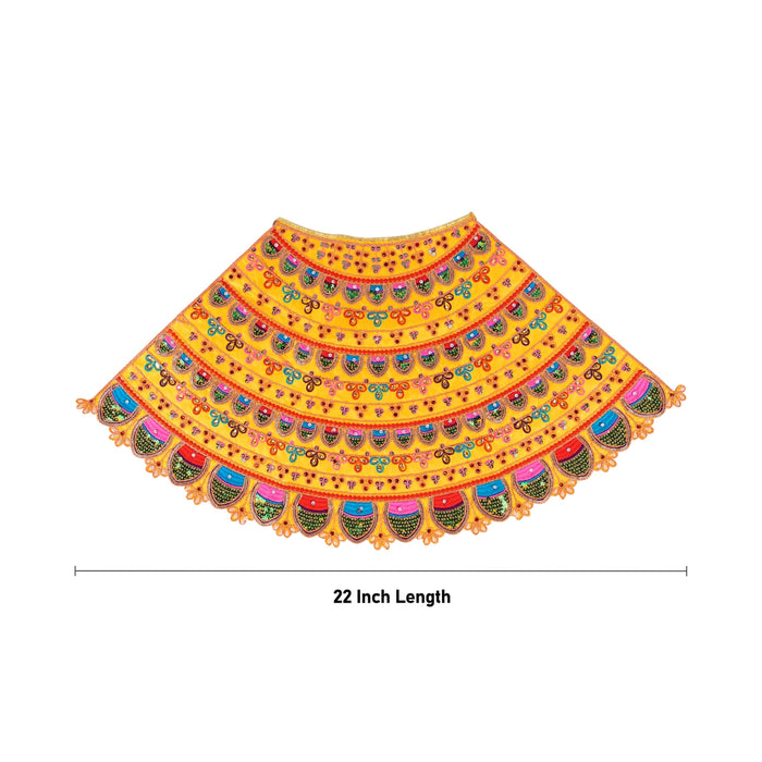 Durga Dress - 22 Inches | Mata Rani Poshak/ Devi Vastra / Embroidery Design Amman Pavadai For Deity Decor