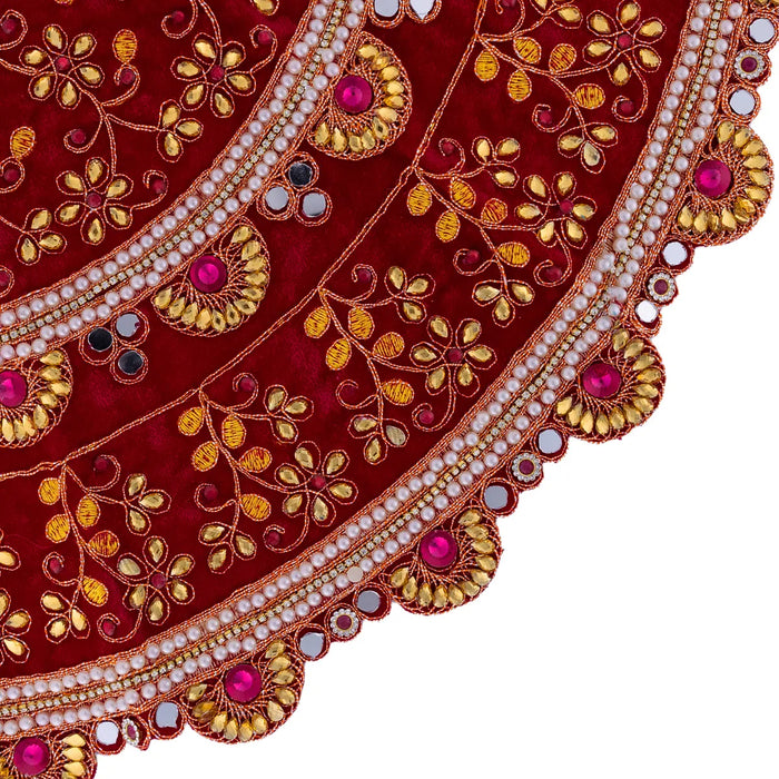 Durga Dress - 15 Inches |Lehenga Patka/ Mata Rani Poshak/ Embroidery Amman Pavadai/ Assorted Colour