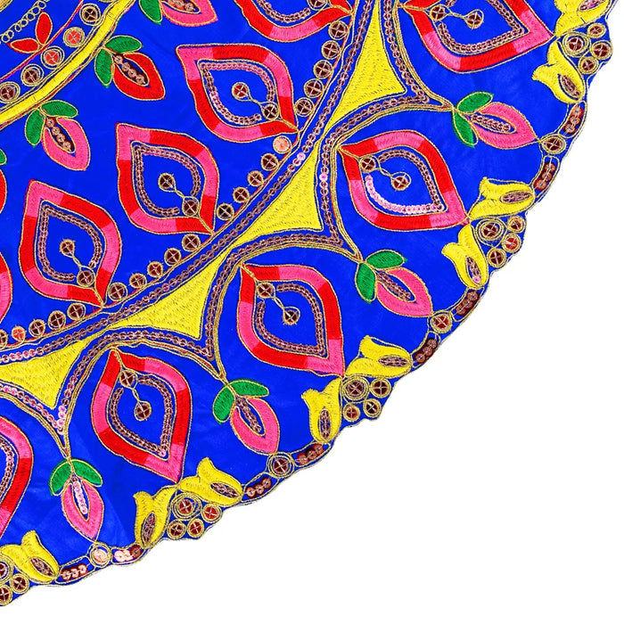 Durga Dress - 17 Inches | Embroidery Design Mata Rani Poshak/ Amman Pavadai for Deity/ Assorted Colour