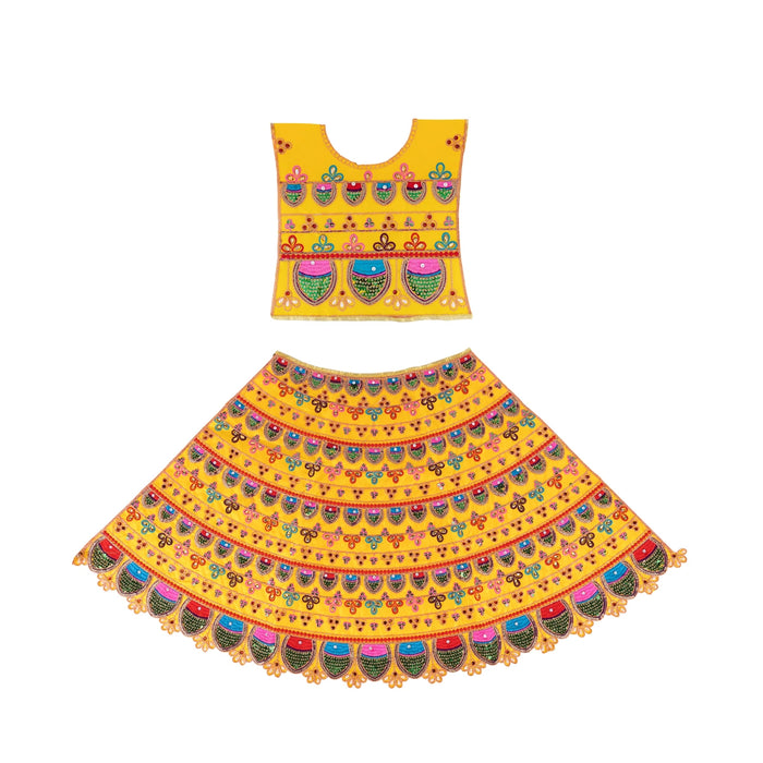 Durga Dress - 19 Inches | Mata Rani Poshak/ Lehenga Patka/ Devi Vastra/ Amman Pavadai/ Assorted Colour