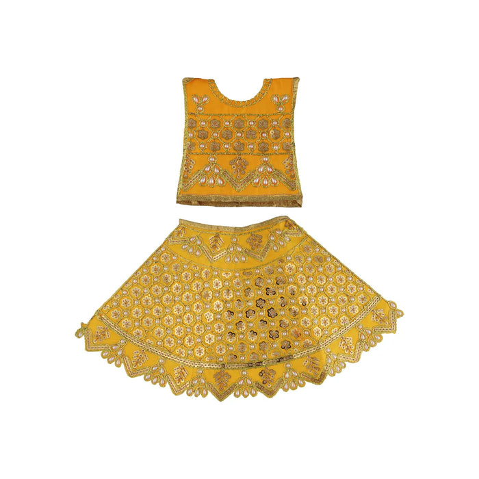 Durga Dress - 10 X 11.5 Inches | Mata Rani Poshak/ Embroidery Amman Pavadai/ Assorted Colour