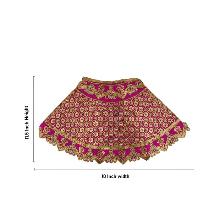 Durga Dress - 10 X 11.5 Inches | Mata Rani Poshak/ Embroidery Amman Pavadai/ Assorted Colour