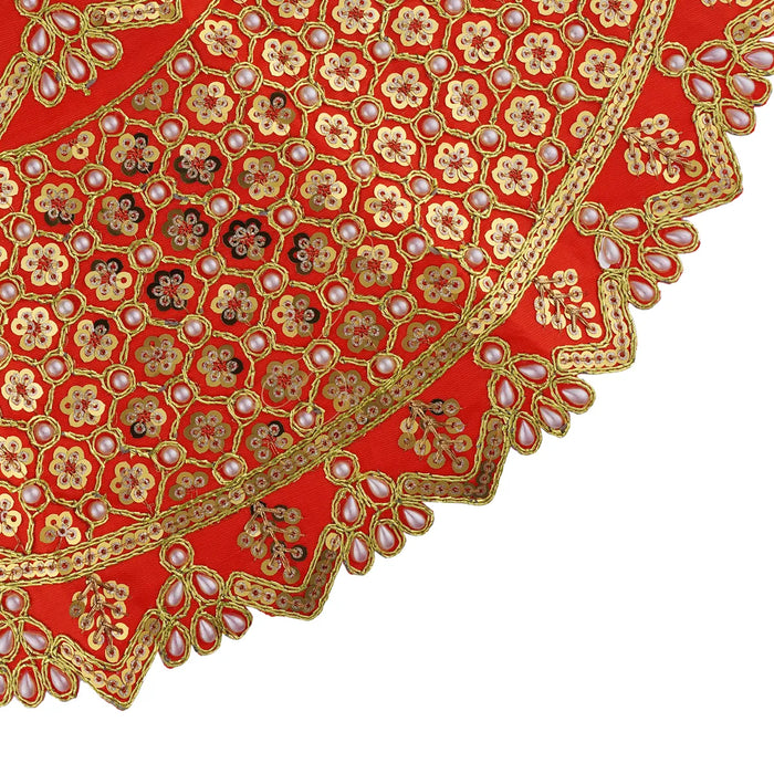 Durga Dress - 10 X 11.5 Inches | Mata Rani Poshak/ Embroidery Amman Pavadai/ Assorted Colour