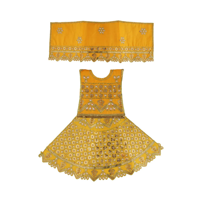Durga Dress - 10 X 11.5 Inches | Mata Rani Poshak/ Embroidery Amman Pavadai/ Assorted Colour