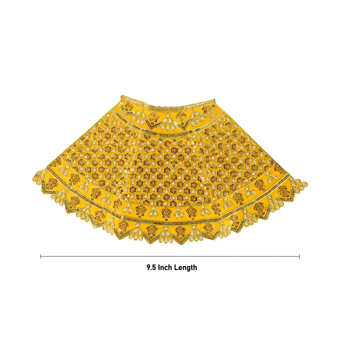 Durga Dress - 9.5 Inches | Embroidery Design Mata Rani Poshak/ Amman Pavadai for Deity/ Assorted Colour