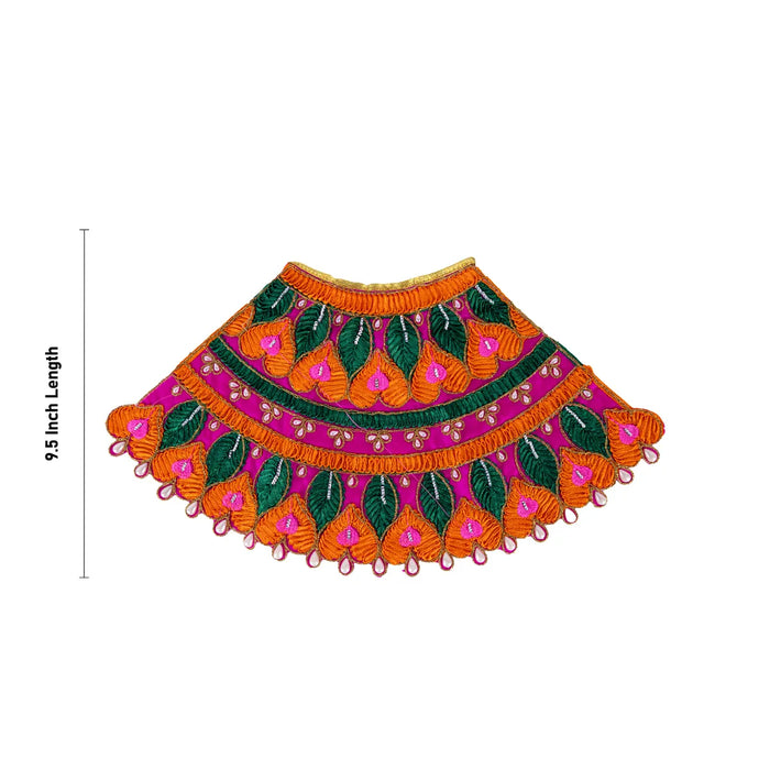 Durga Dress - 9.5 Inches | Mata Dress/ Embroidery Devi Vastra/ Amman Pavadai/ Assorted Colour