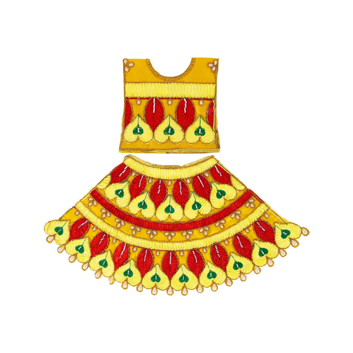 Durga Dress - 9.5 Inches | Mata Dress/ Embroidery Devi Vastra/ Amman Pavadai/ Assorted Colour