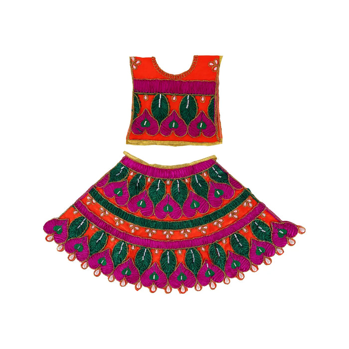 Durga Dress - 9.5 Inches | Mata Dress/ Embroidery Devi Vastra/ Amman Pavadai/ Assorted Colour