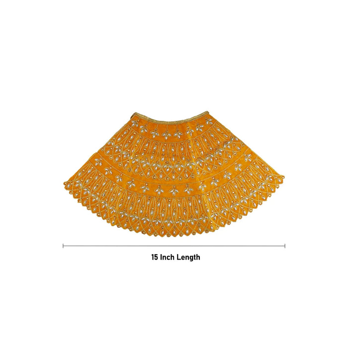 Durga Dress - 15 Inches | Mata Rani Poshak/ Lehenga Patka/ Embroidery Amman Pavadai/ Assorted Colour