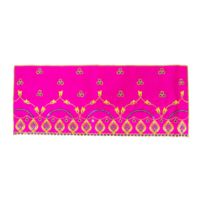 Durga Dress - 9.5 Inches | Mata Dress/ Devi Vastra/ Traditional Embroidery Amman Pavadai For Deity
