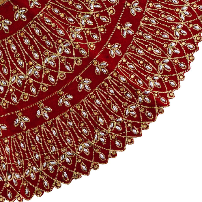Durga Dress - 14 Inches | Mata Rani Poshak/ Lehenga Patka/ Embroidery Amman Pavadai/ Assorted Colour