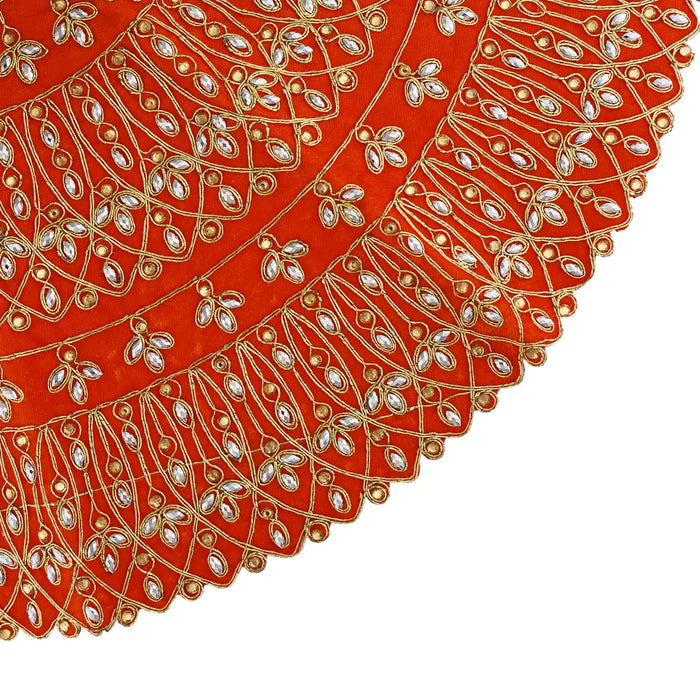 Durga Dress - 14 Inches | Mata Rani Poshak/ Lehenga Patka/ Embroidery Amman Pavadai/ Assorted Colour