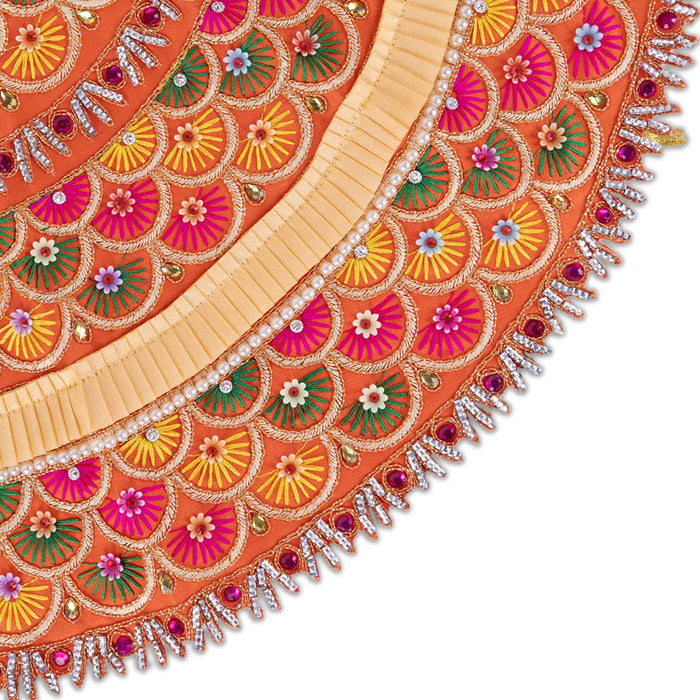 Durga Dress - 15 Inches | Lehenga Patka/ Mata Rani Poshak/ Decorative Devi Vastra For Deity Decor
