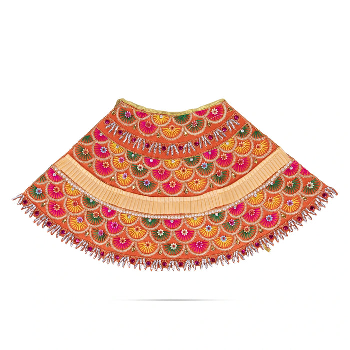 Durga Dress - 15 Inches | Lehenga Patka/ Mata Rani Poshak/ Decorative Devi Vastra For Deity Decor