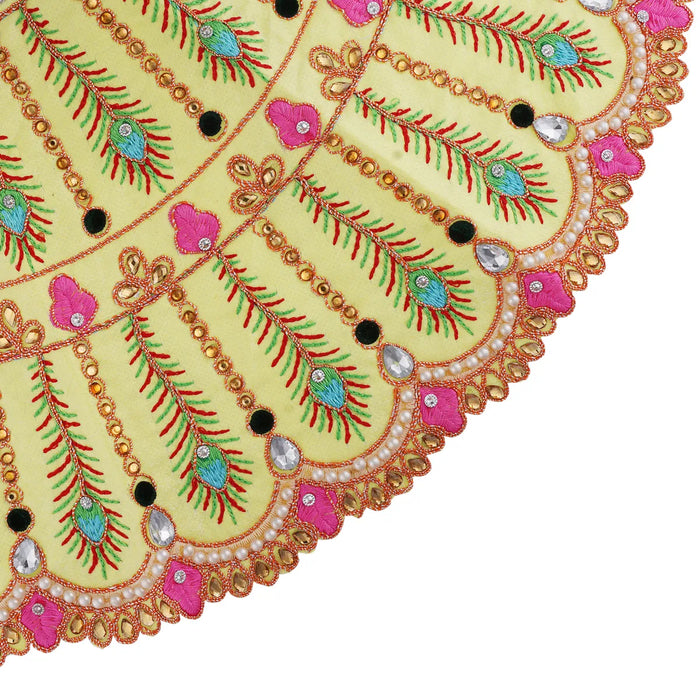 Durga Dress - 14 Inches | Mata Dress/ Lehenga Patka/ Embroidery Design Devi Vastra/ Assorted Colour