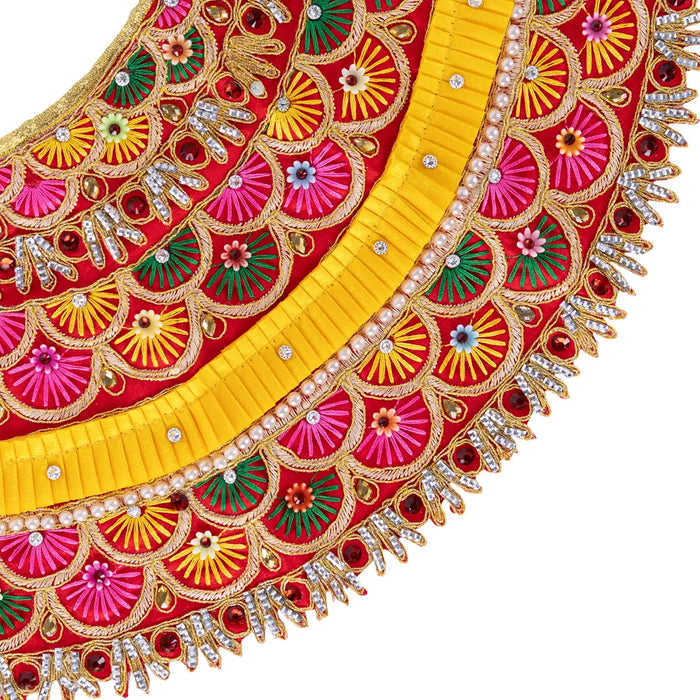 Durga Dress - 8 Inches | Mata Rani Poshak/ Lehenga Patka/ Devi Vastra/ Amman Pavadai/ Assorted Colour