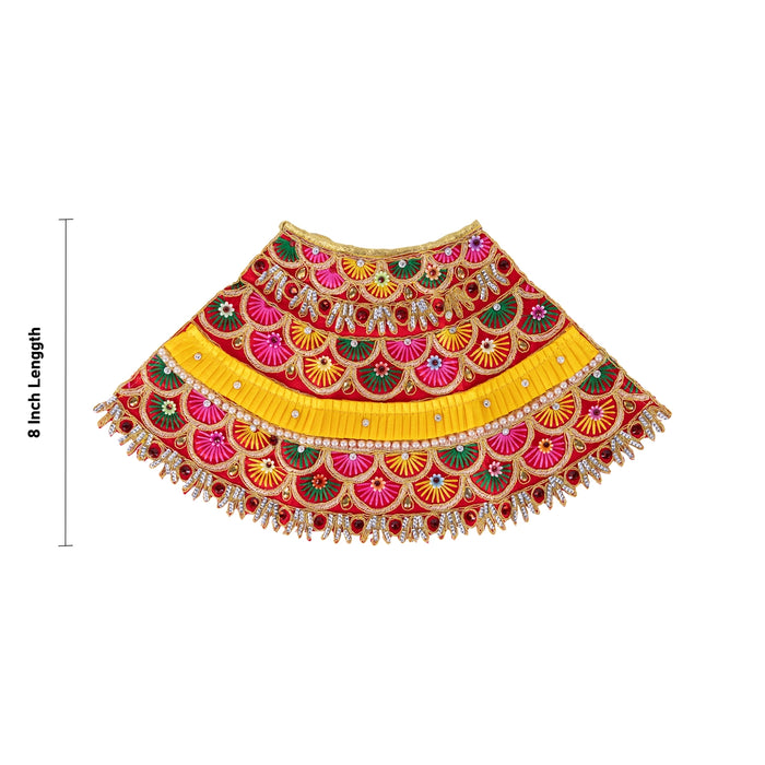 Durga Dress - 8 Inches | Mata Rani Poshak/ Lehenga Patka/ Devi Vastra/ Amman Pavadai/ Assorted Colour