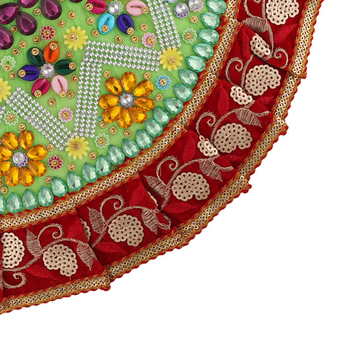 Devi Dress - 4 Inches | Mata Rani Poshak/ Lehenga Patka/ Fancy Amman Pavadai For Deity Decor/ Assorted Colour