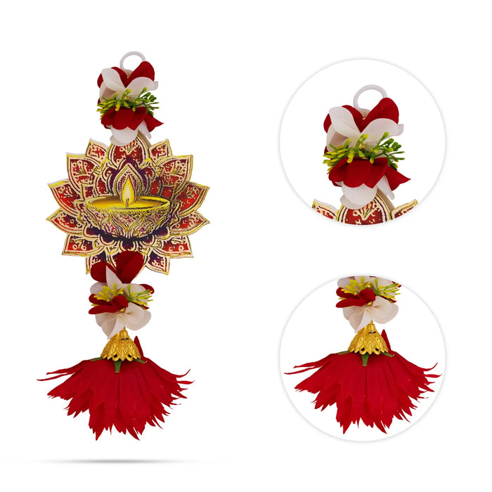 Lotus Design Toran - 11 Inches | Beads Design Thoranam/ Bandanwar/ Door Hanging Toran For Home Entrance