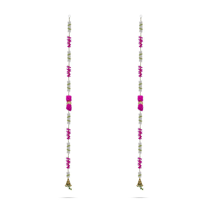 Side Toran Pair - 76 Inches | Artificial Flower Thoranam / Door Hanging Bandanwar For Home Entrance