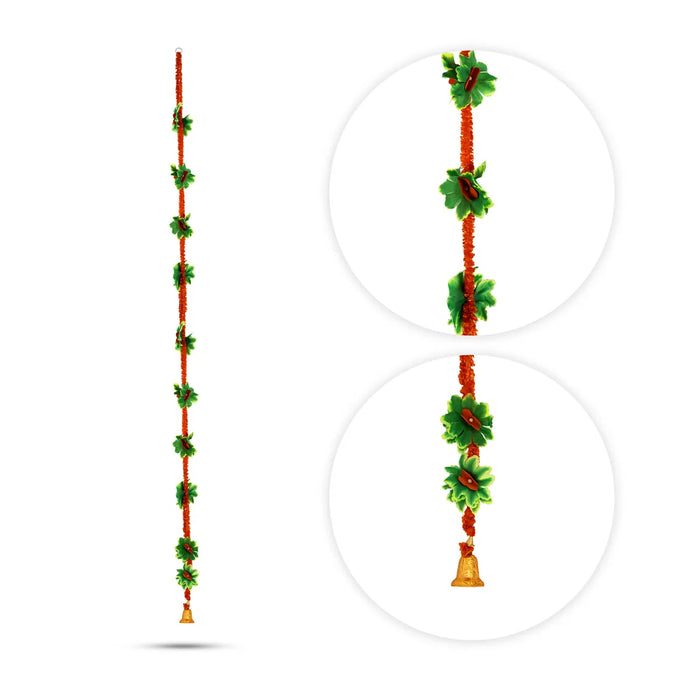 Side Toran Pair - 78 Inches | Classic Flower Thoranam/ Door Hanging Toran For Temple & House Entrance