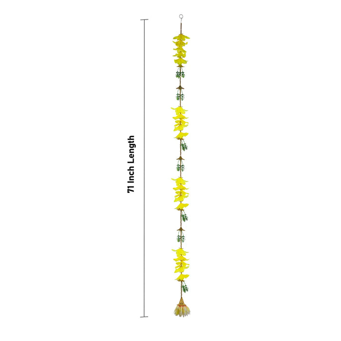 Side Toran Pair - 71 Inches | Traditional Floral Thoranam/ Door Hanging Bandanwar For Pooja Decor
